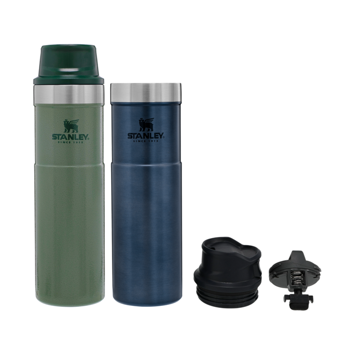 Stanley 1913 Classic Trigger-Action Travel Mug Twin Pack 20 OZ dans Hammertone Green