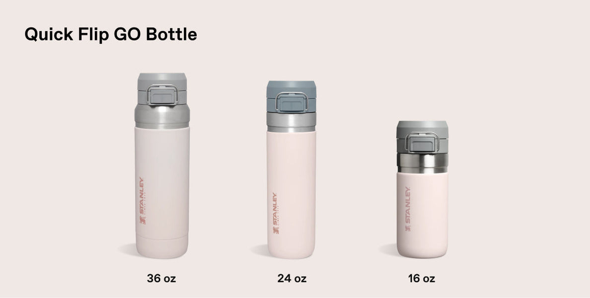 Size comparison chart for The Quick Flip Go Bottle | 16 OZ