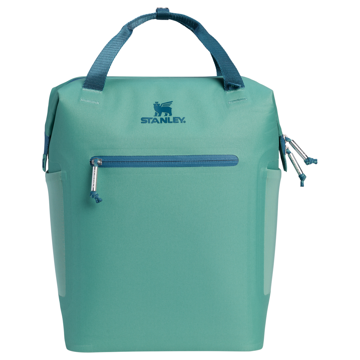 Stanley 1913 The All Day Madeleine Mini Cooler Backpack 20 Can 14 QT 13.2 L in Spring Green | Front Back View