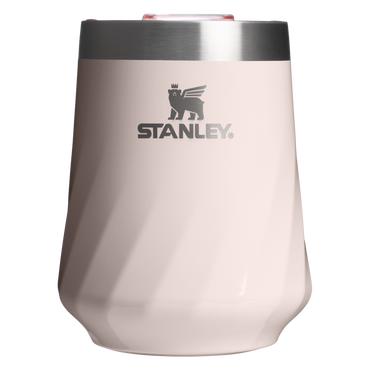 Stanley 1913 The Textured Reserve Wine Tumbler 11 OZ in Rose Quartz Gloss | Front View