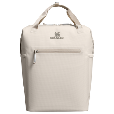 Stanley 1913 The All Day Madeleine Mini Cooler Backpack 20 Can 14 QT 13.2 L in Cream | Front Back View