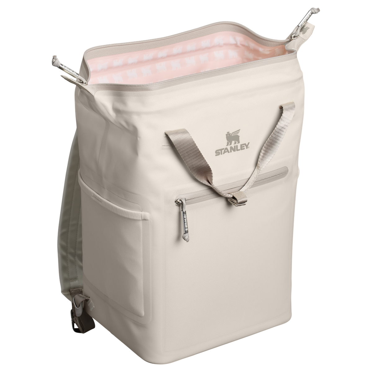 Stanley 1913 The All Day Madeleine Mini Cooler Backpack 20 Can 14 QT 13.2 L dans Cream | Retour Ouvrir Afficher