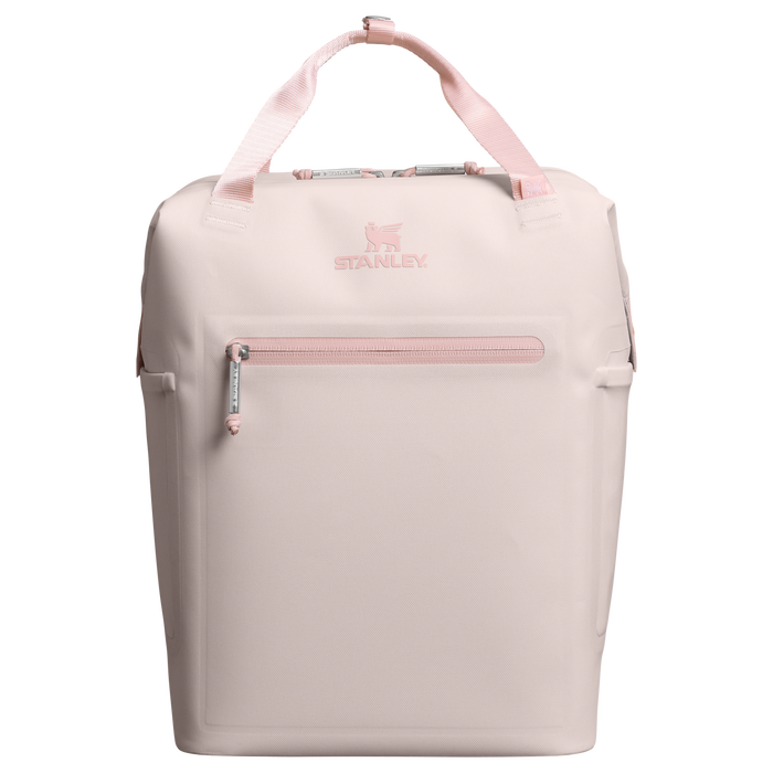 Stanley 1913 The All Day Madeleine Mini Cooler Backpack 20 Can 14 QT 13.2 L dans Rose Quartz | Recto Retour Afficher