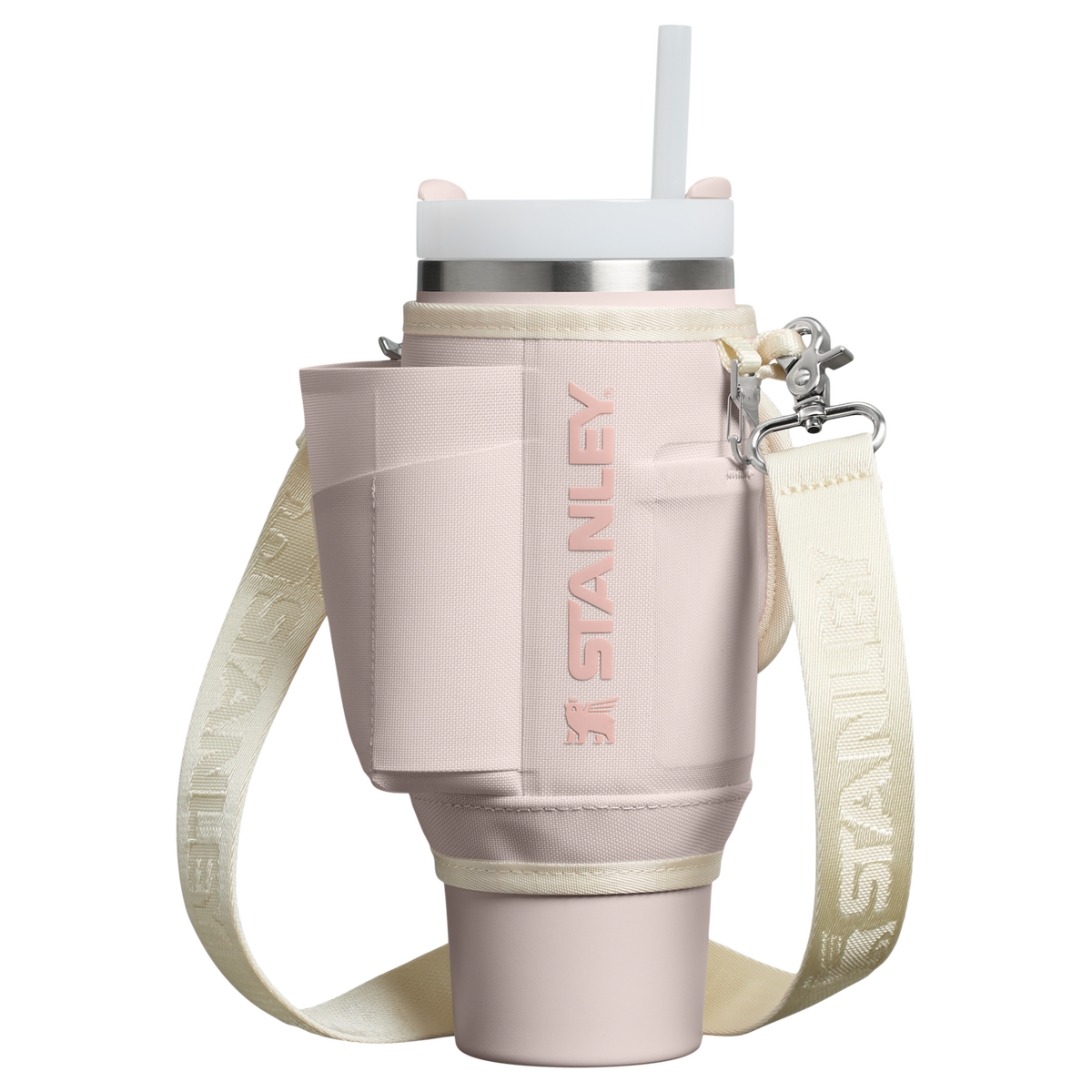 Stanley 1913 The All Day 30 OZ Quencher Carry-All dans Rose Quartz / One Size | Recto Afficher