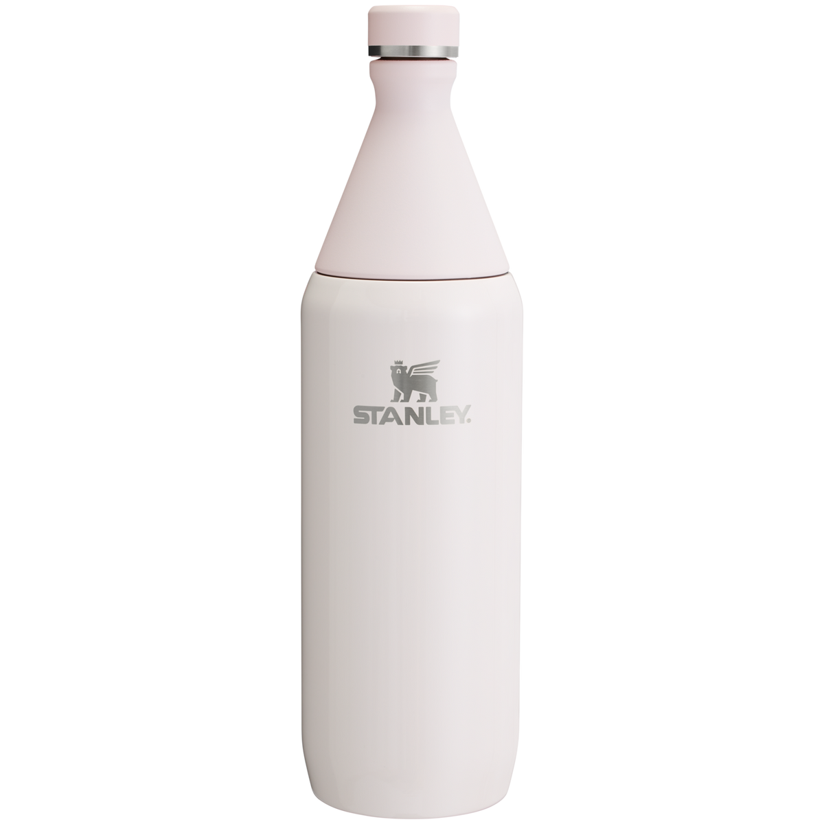 Stanley 1913 All Day Slim Bottle 34 OZ in Rose Quartz Gloss | Front View