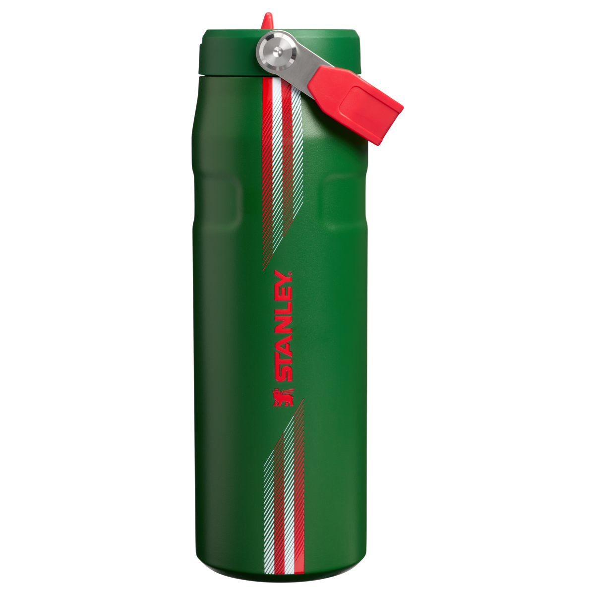 Stanley 1913 The Country Collection IceFlow™ Aerolight Flip Straw Bottle 24 OZ dans Team Dark Green Red | Recto Afficher