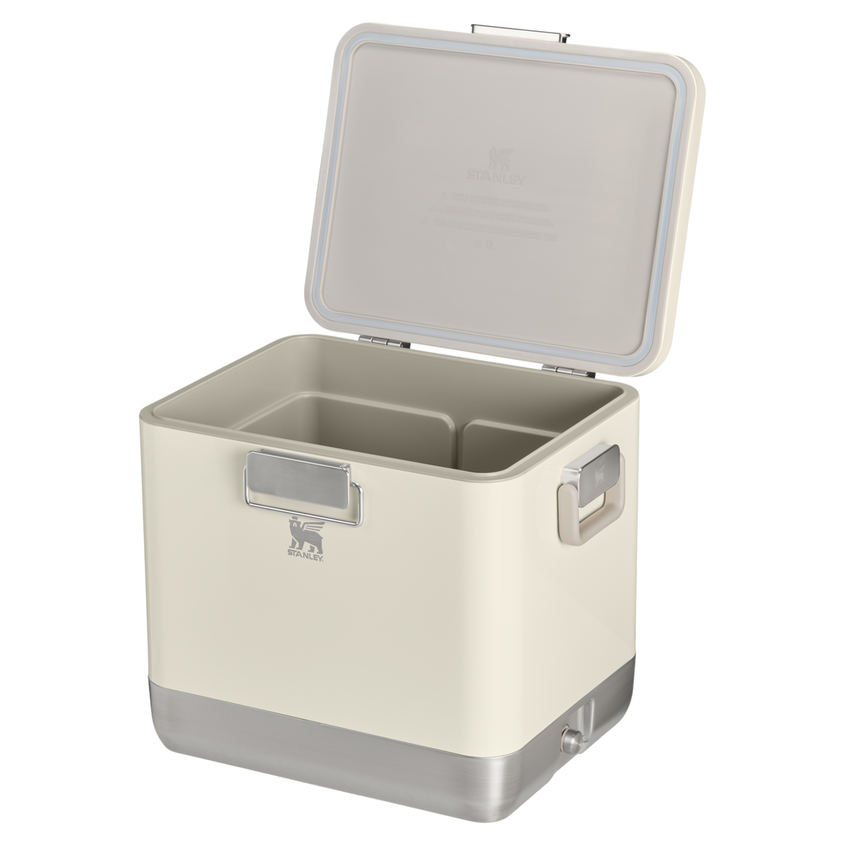 Stanley 1913 The Lifted Spirits™ Steel Cooler 55 QT dans Cream Gloss | Ouvrir Afficher