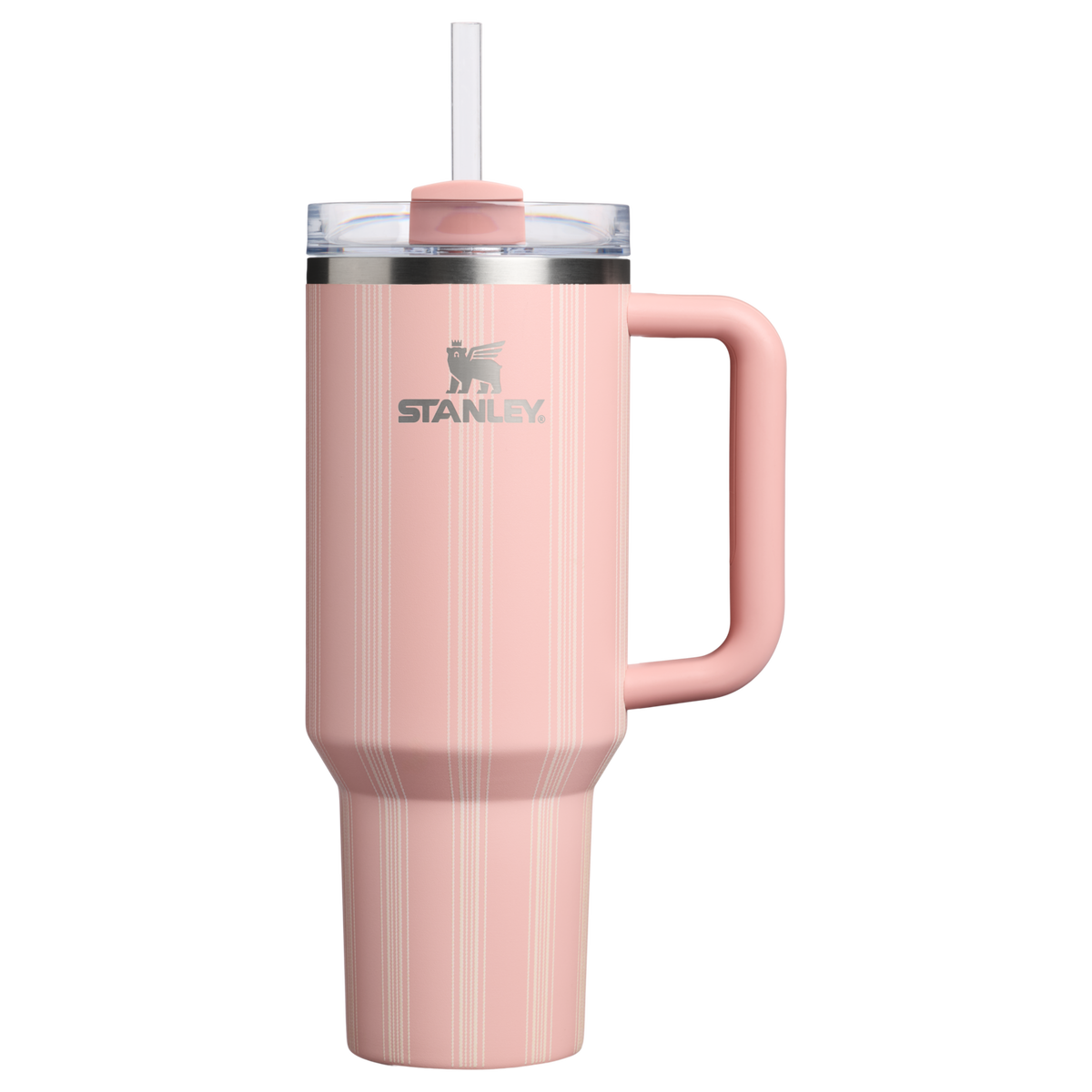 Stanley 1913 The Quencher H2.0 Flowstate™ Tumbler 40 OZ in Peach Rose Picnic Stripe | Front View