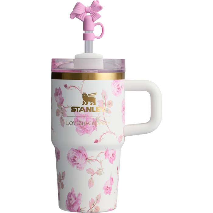 Stanley x Loveshackfancy Quencher H2.O FlowState Tumbler 20OZ in Ribbon Rosa