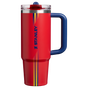 Swatch for Stanley 1913 The Country Collection Quencher® ProTour Flip Straw Tumbler 30 OZ in Team Red Dark Blue | Front View