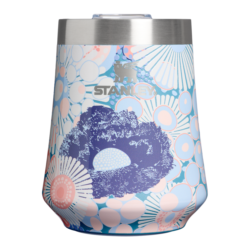 Stanley 1913 The Reserve Wine Tumbler 11 OZ in Blue Dream Wildflower | Front View