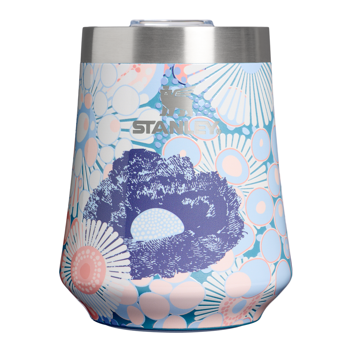Stanley 1913 The Reserve Wine Tumbler 11 OZ in Blue Dream Wildflower | Front View