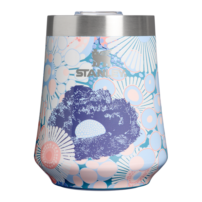 Stanley 1913 The Reserve Wine Tumbler 11 OZ in Blue Dream Wildflower | Front View