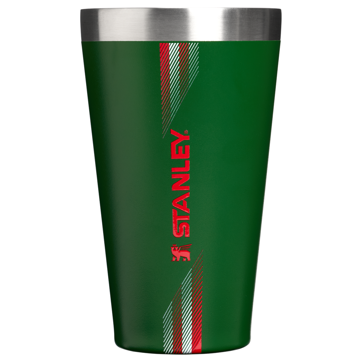 Stanley 1913 The Country Collection Stacking Pint 16 OZ in Team Dark Green Red | Front View