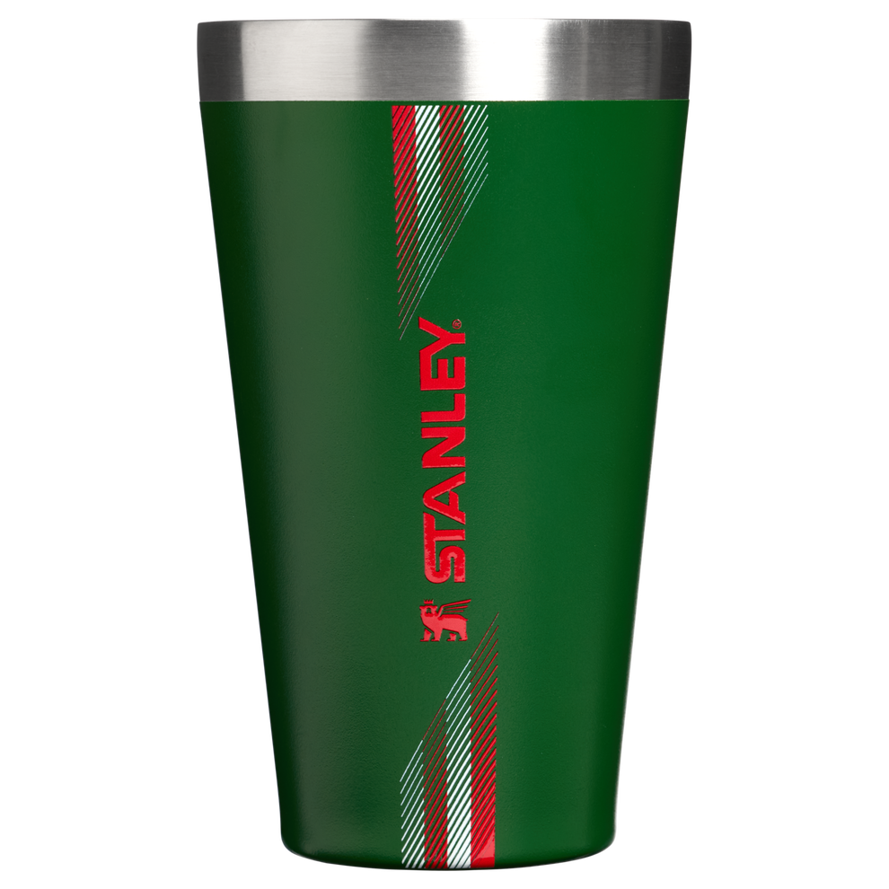 Stanley 1913 The Country Collection Stacking Pint 16 OZ in Team Dark Green Red | Front View