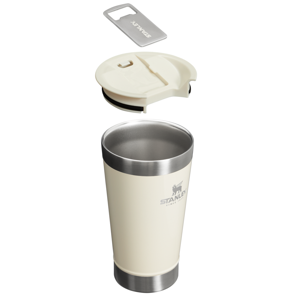 Stanley 1913 Classic Stay Chill Beer Pint 16 OZ in Cream Gloss | Front View