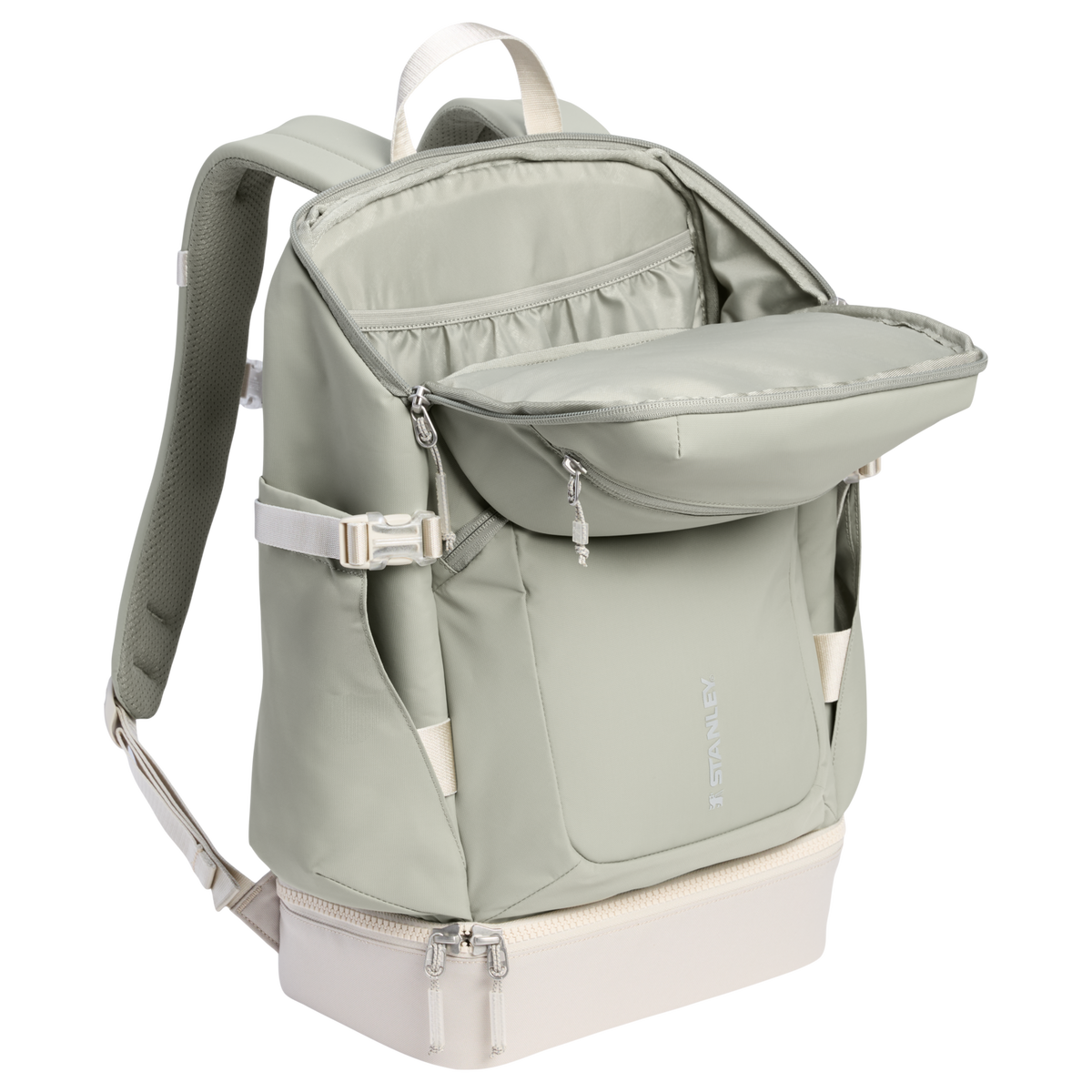 Stanley 1913 The Vitalize™ Backpack 30.9 QT dans Sage Grey | Retour Ouvrir Afficher