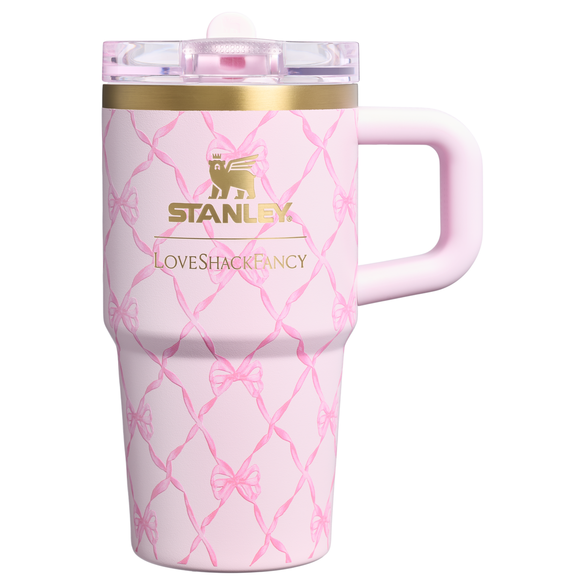 Stanley 1913 Stanley 1913 x LoveShackFancy Holiday The Quencher® Details ProTour Tumbler Set 2-pack dans Baby Bow Pink Peppermint | Recto Afficher
