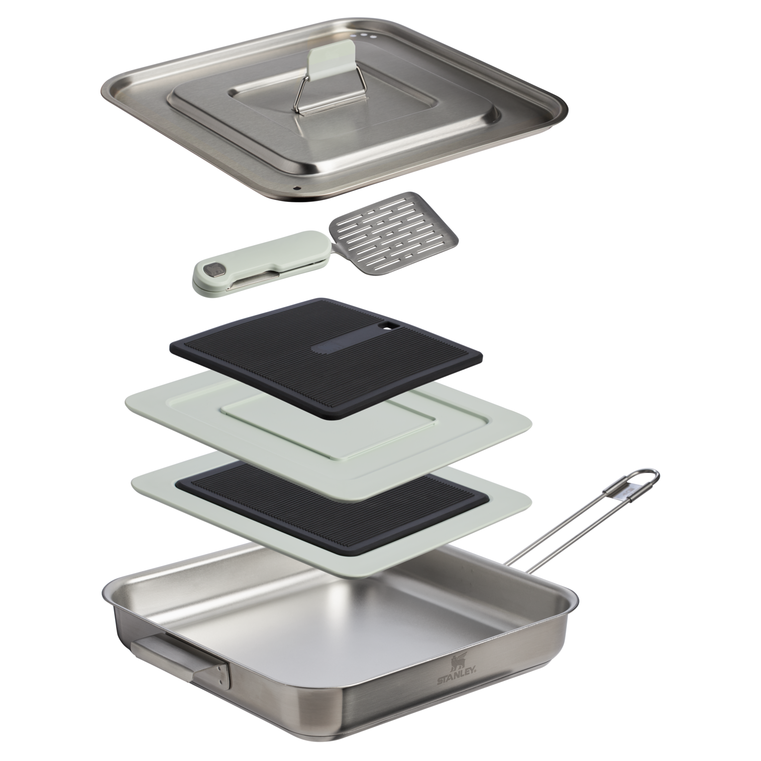 The Wildfare Pro Square Pan Cookset 5-piece set | 2 QT